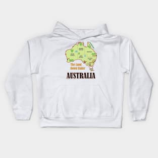 Australia Map Kids Hoodie